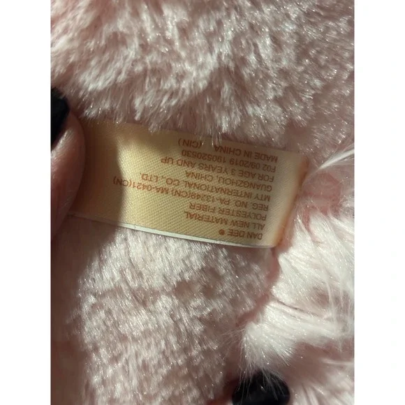 Dan Dee Pink Poodle Plush Stuffed Animal Heart Ribbon Shaggy Dog Toy - Picture 8 of 8